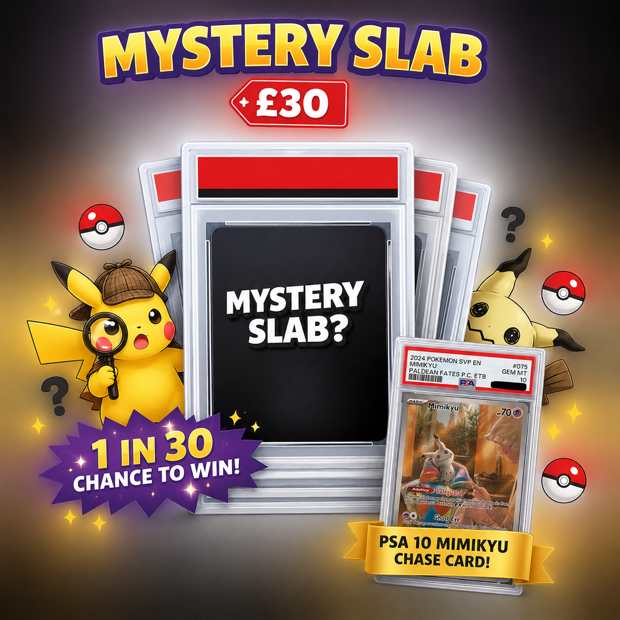 Pokemon TCG Mystery Slab - Mimikyu PSA10
